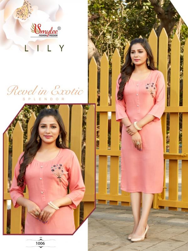 Smylee Lily Designer Rayon Festive Wear Kurti 